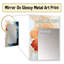 Fractale abstraite orange sarcelle - miroir décoratif de fractales, miroir mural moderne, impression d'art en métal-773247599