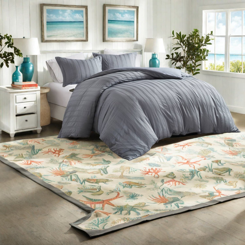 Durable Polyester Bedding Sets, Woven Stripes, Modern Style, For Home