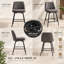 Ensemble de 4 tabourets de bar pivotants à 360 ° avec dossier et repose-pieds, tabourets de cuisine en polyuréthane pour îlot de cuisine, capacité de 330 lb, assemblage facile-93524389-93524390