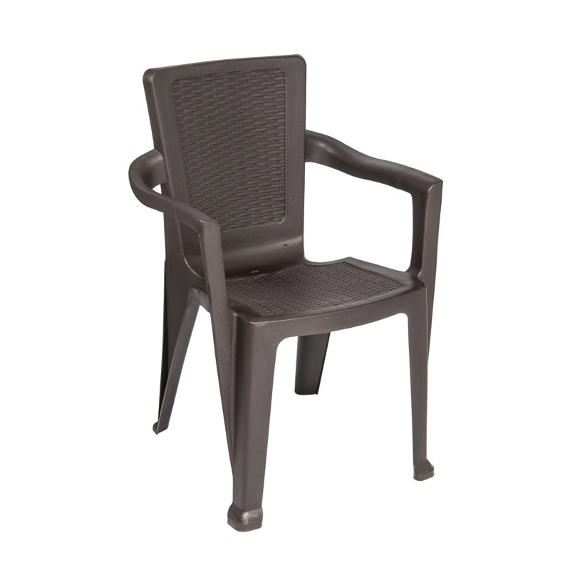 Ensemble de 4 chaises avec accoudoirs en rotin