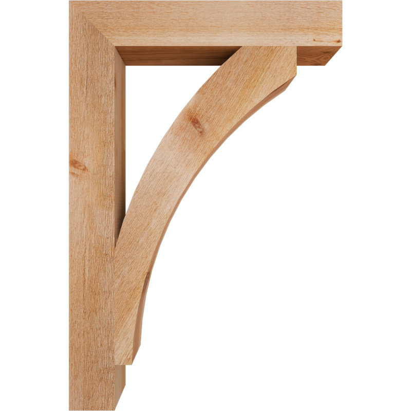 Thorton H W D Wood Bracket / Corbel, 36" H x 4" W x 24" D, Western Red Cedar (Rough Sawn)