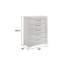 Commode 5 tiroirs en bois blanc Blanca