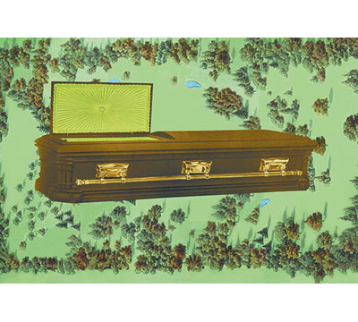"casket on the green" , impression