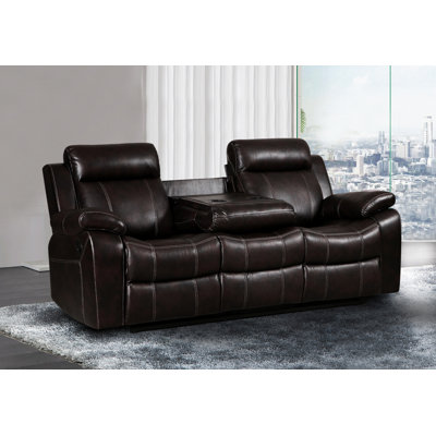 Tegmen 80'' Faux Leather Reclining Sofa