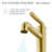 Avallon Single Hole, Single-Handle Sleek, Bathroom Faucet in Brushed Gold-60652757