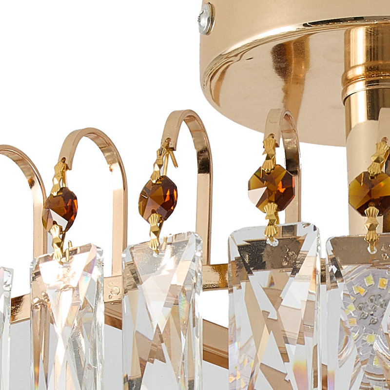 Semi Flush Mount Crystal Ceiling Light
