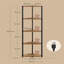 Davonna 146.6cm H x 48cm W Metal Corner Bookcase-1836625425