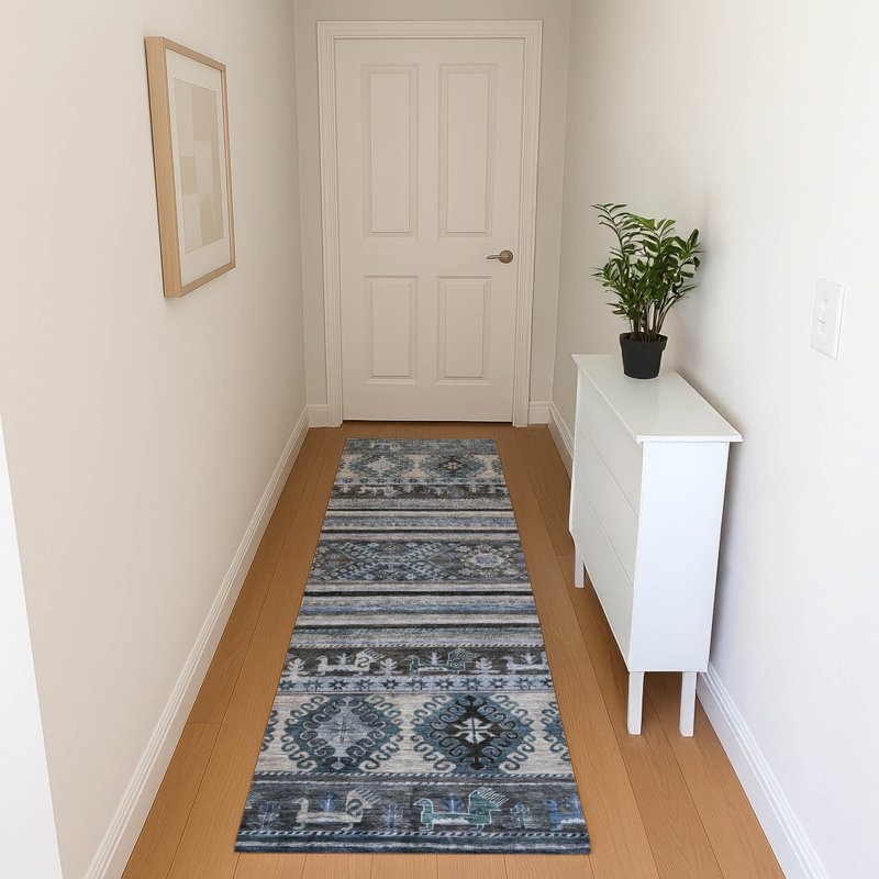 Premium Machine Washable Marasco AMF1626 Global Rug, Runner 2'3" x 7'6"