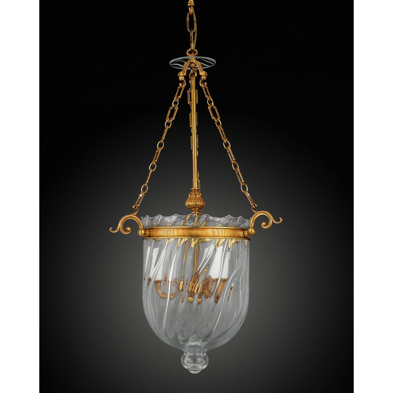 Delao 3 - Light Urn Pendant, Satin French Gold