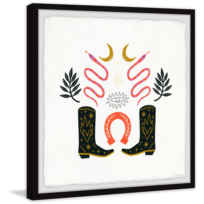 Synchronous Worlds - Single Picture Frame Painting, 45cm H x 45cm W x 3.81cm D