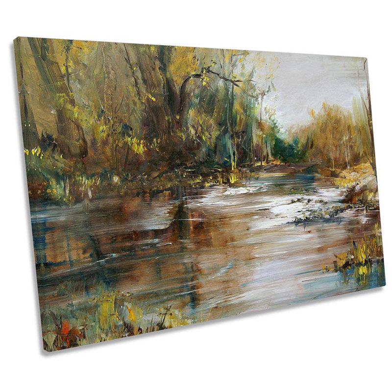 Brown Forest Landscape Repro - Wrapped Canvas Print, 61cm H x 91.4cm W x 4cm D