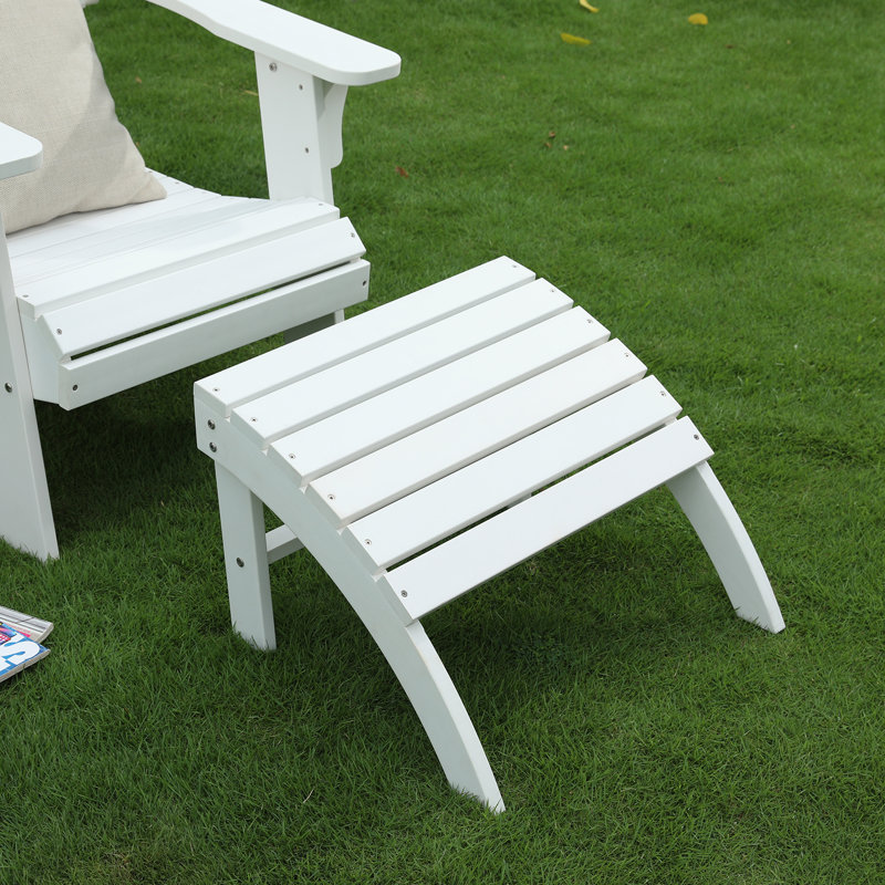 Repose-pieds extérieur Adirondack, repose-pieds résistant aux intempéries, White