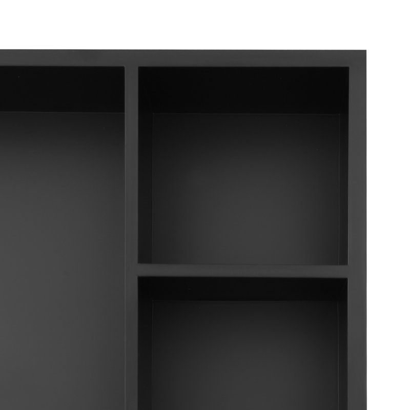 Niche murale encastrée H 12 po x l 24 po avec tablette pour rangement de salle de bain, Noir