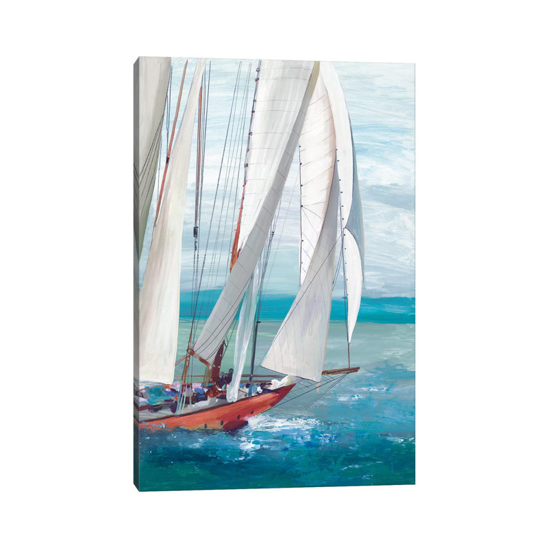Single Sail I by Allison Pearce - Wrapped Canvas Painting, 66.04 cm H x 45.72 cm W x 3.175 cm D