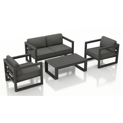 Smith 4 - Person Patio Conversation Set with Cushions