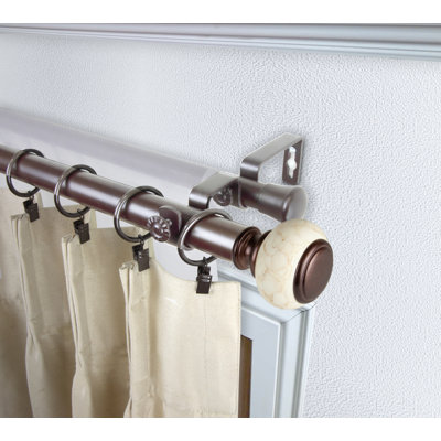 Mcwethy Stainless Steel Adjustable Double Curtain Rod