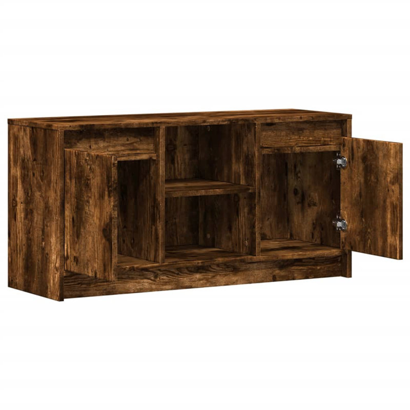 Cyarah Unfinished TV Stand, Smoked Oak, 100cm