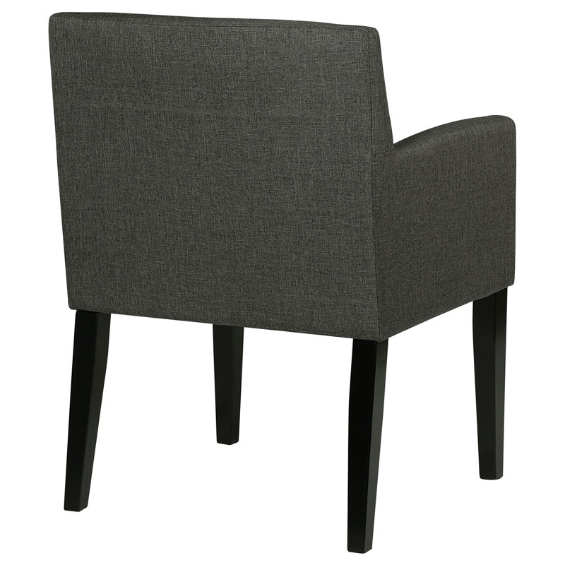 Chaise de salle à manger rembourrée grise (ensemble de 2)