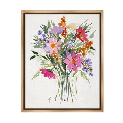 " Simple Mixed Bouquet Floater Frame " by Alexandria Gilbert Kincaid