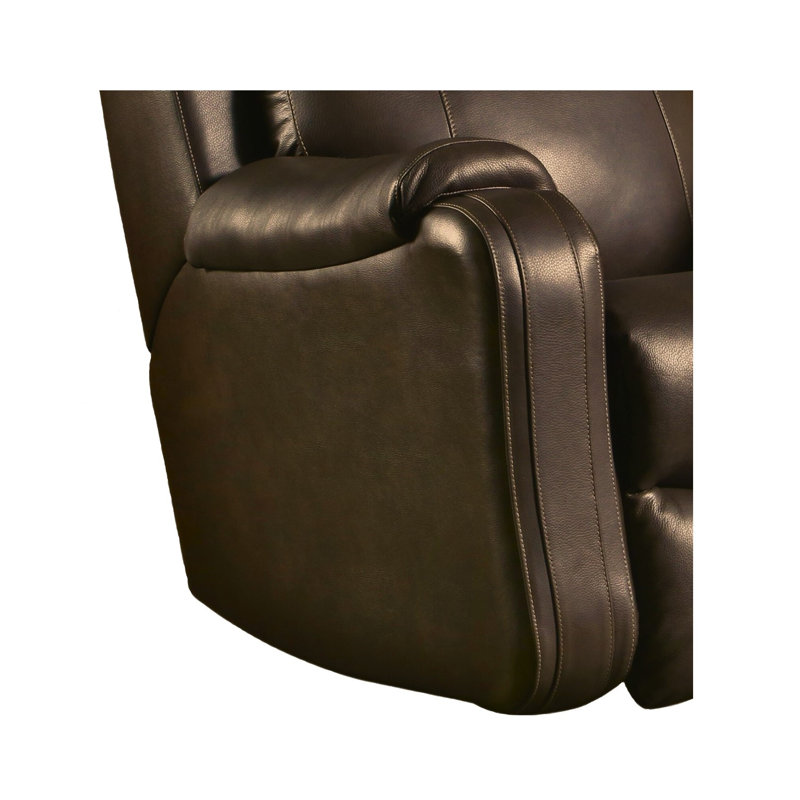 Contour Genuine Leather Swivel Rocker Recliner, Manual, Swivel