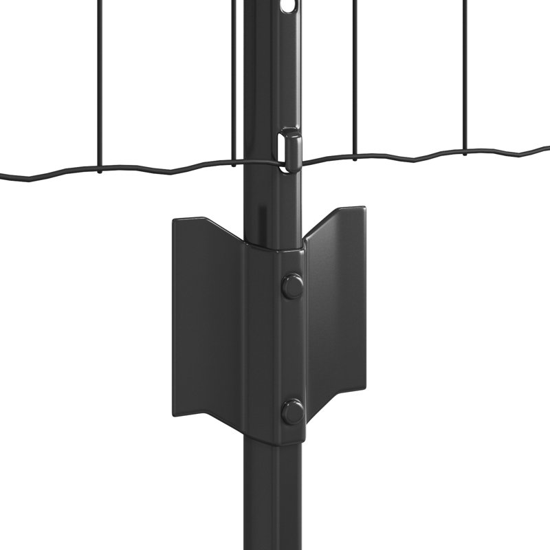 Vidaxl Euro Fence With 11 U Posts Steel, 60cm H x 2500cm W, Grey