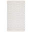 Tapis ivoire / gris en laine tissé à la main Addai-269511597