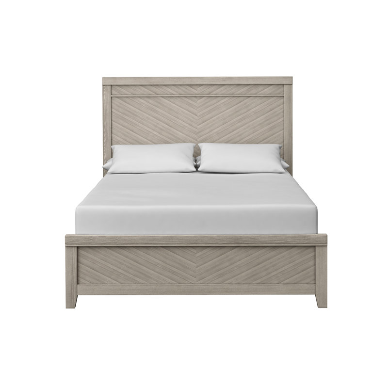Grand lit gris, massif de 85,95 lb, placages de frêne, roulement statique en bois d'hévéa de 1000 lb, bois massif