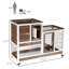 Cage à lapin surélevée en bois