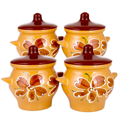 STP-Goods Slavic 0.6 Quarts Stoneware Round Dutch Oven