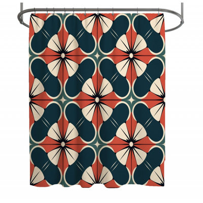 Japandi Shower Curtain -  oriental Bathroom Decor