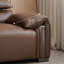 Causeuse-coussin modulaire en similicuir brun-129020910