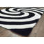 Tapis abstrait noir de jais / blanc pur Fitts-777045267