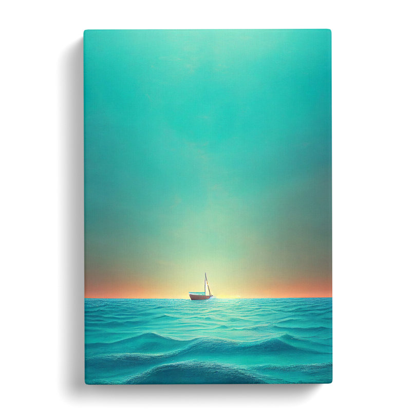 Boat Awaiting Sunrise - Print, Wrapped Canvas, 60cm H x 40cm W x 3cm D, No Matte