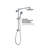 Fennocasa Polaris Rain Shower System, 8” Rainfall Shower Head, 1.8 GPM-99123525