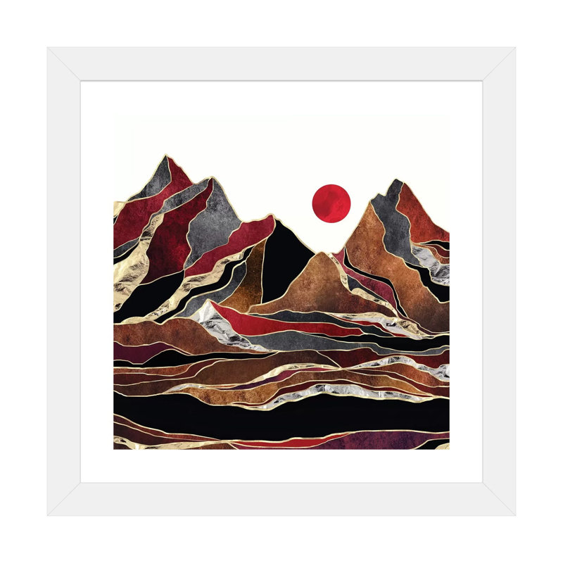 «Copper Vista», reproduction d'impression, H 24 po x l 24 po x P 1 po, Blanc, Papier encadré blanc