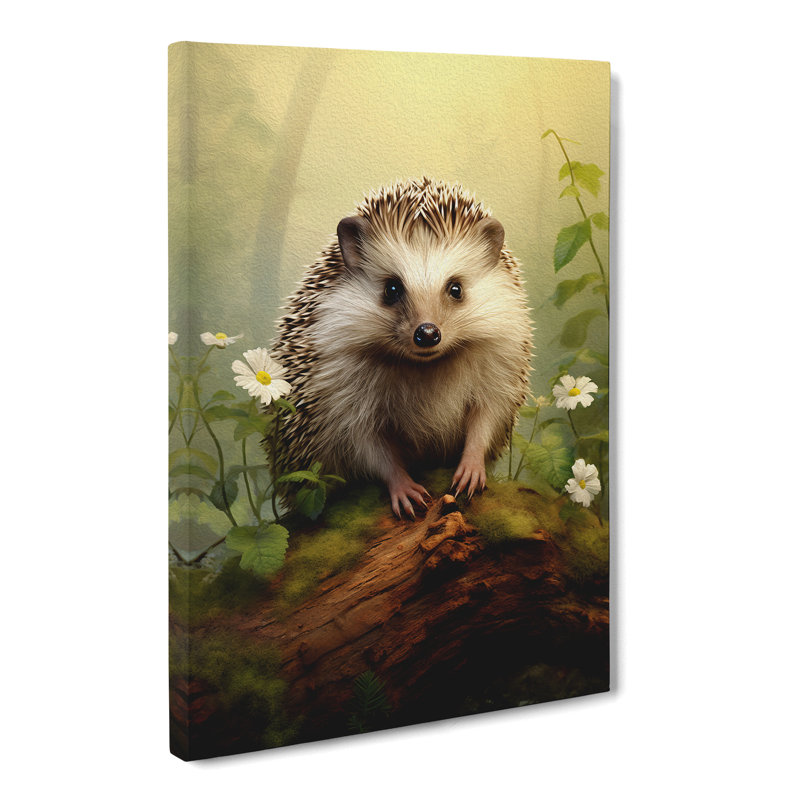 Hedgehog Tachisme No.2 - Wrapped Canvas, 60cm H x 40cm W x 3cm D