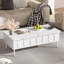 Table basse avec 2 tiroirs, table centrale avec compartiment de rangement caché pour le salon-906567415