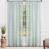 Maizee Striped Semi Sheer Rod Pocket Curtain Panel