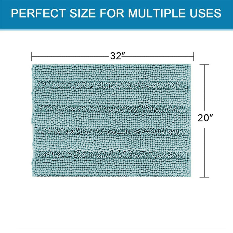 Tapis pour salle de bain Joaquin, l 20 po x L 32 po, Turquoise