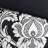 Elegant 7-piece Cotton Bedding Set, Black Damask Design, Queen Size