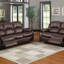 Canapé inclinable double confortable avec cuir reconstitué, structure en bois massif et mousse à haute densité pour une détente ultime-730942004