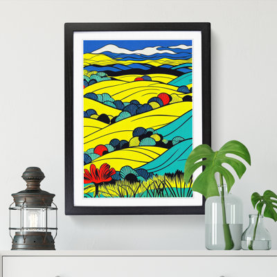 Spring Landscape Pop Art - Single Picture Frame Print