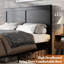 Full Size Bed Frame Platform Made Of Wood, Noise - For Undisturbed Sleep, No Box Spring Needed, Fast And Simple Assembly, Large Under Storage Space, Antique Black Shade, Industrial Inspired Bedroom-1328550711-1328550709