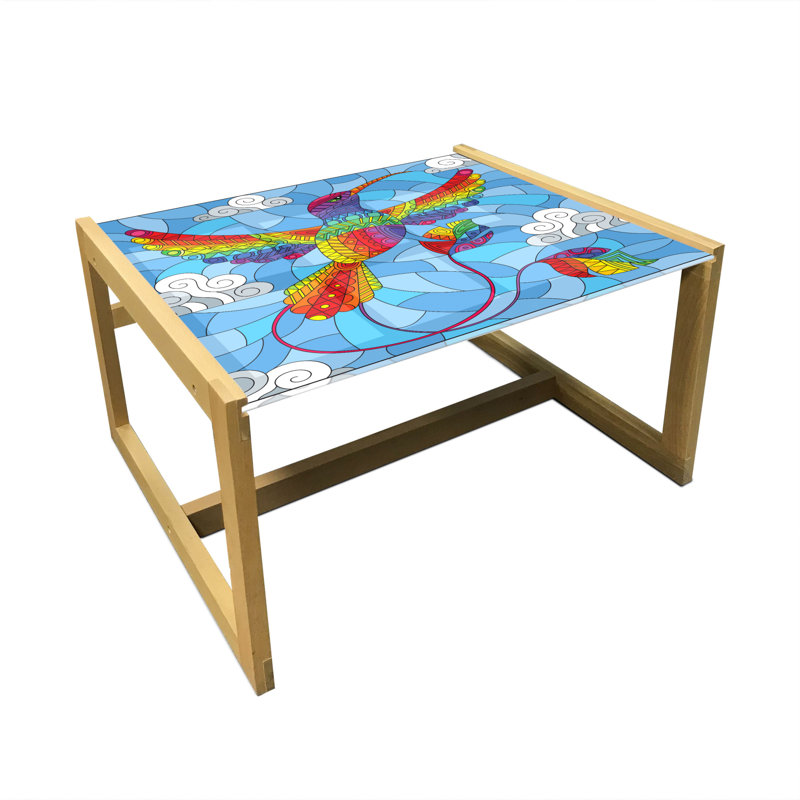 Jakorey Trestle Coffee Table, 40cm H x 74cm W x 62cm D