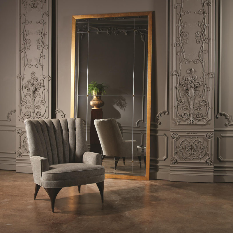 Beaumont Floor Mirror-Gold Leaf
