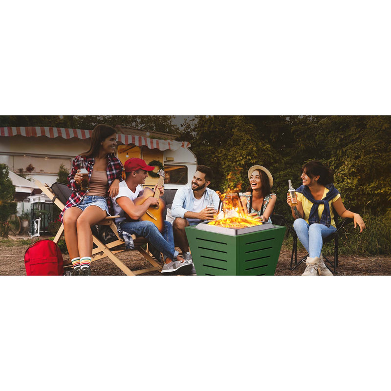 Smokeless Fire Pit Stainless Steel Wood Burning Fireplace Portable Outdoor Fire Pit Patio Smokeless Firepit With Pull-Out Ash Tray And Handles
