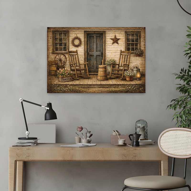 Art mural rétro de grand-mère rustique moderne, 16" H x 24" W