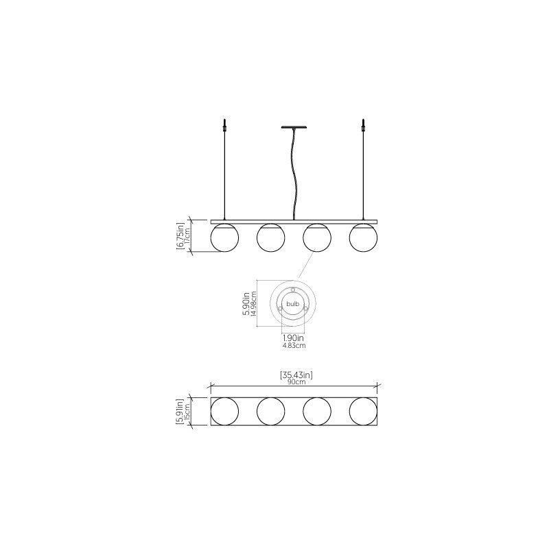 Sfera 4 - Light Pendant, Charcoal