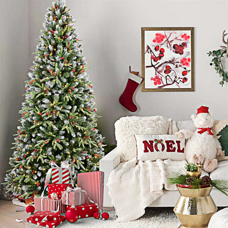Arbre de Noël avec support en métal, 6', Illuminée