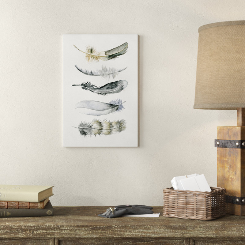 Tribal Feather I by Melissa Wang - Painting Print, Wrapped Canvas, 46cm H x 30cm W